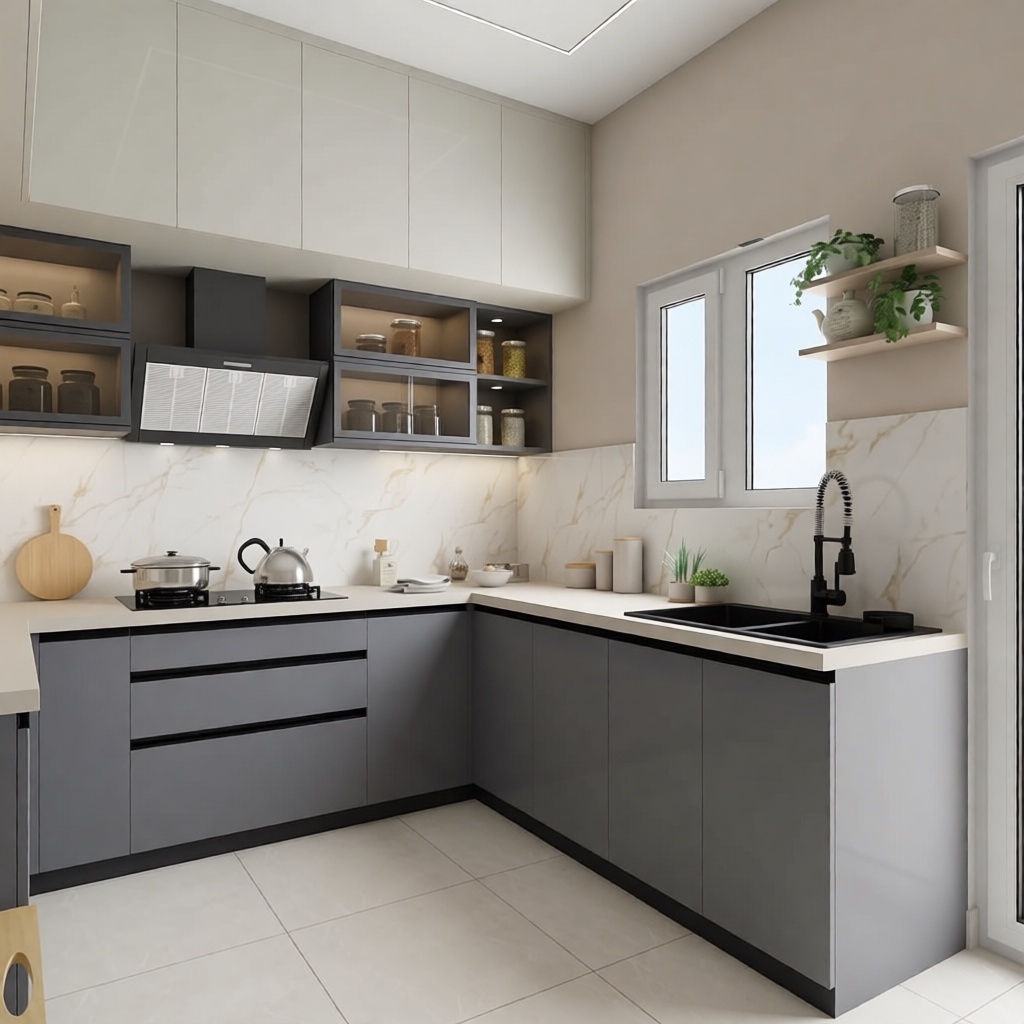 Кухня П-образная