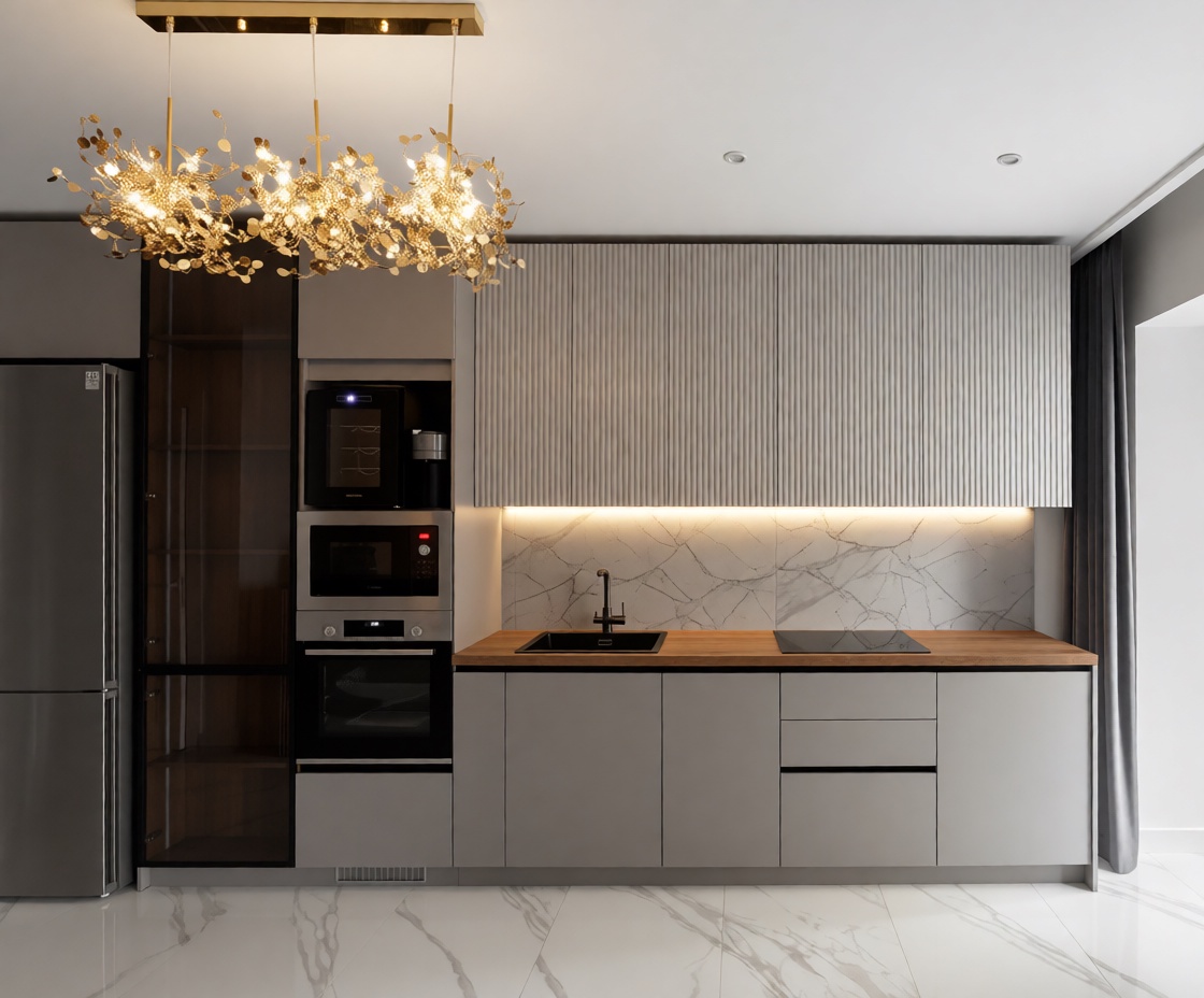 Кухня с декоративными фасадами