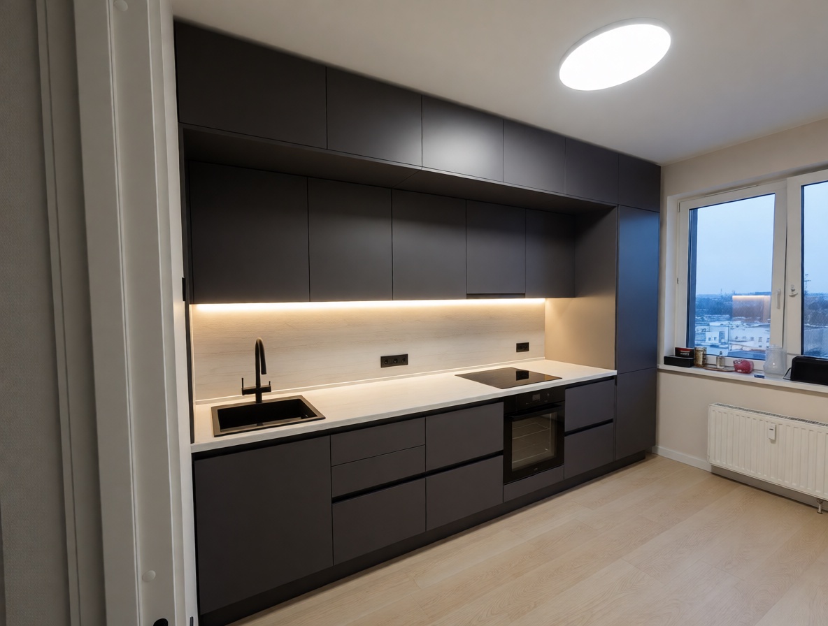 Прямая модульная кухня